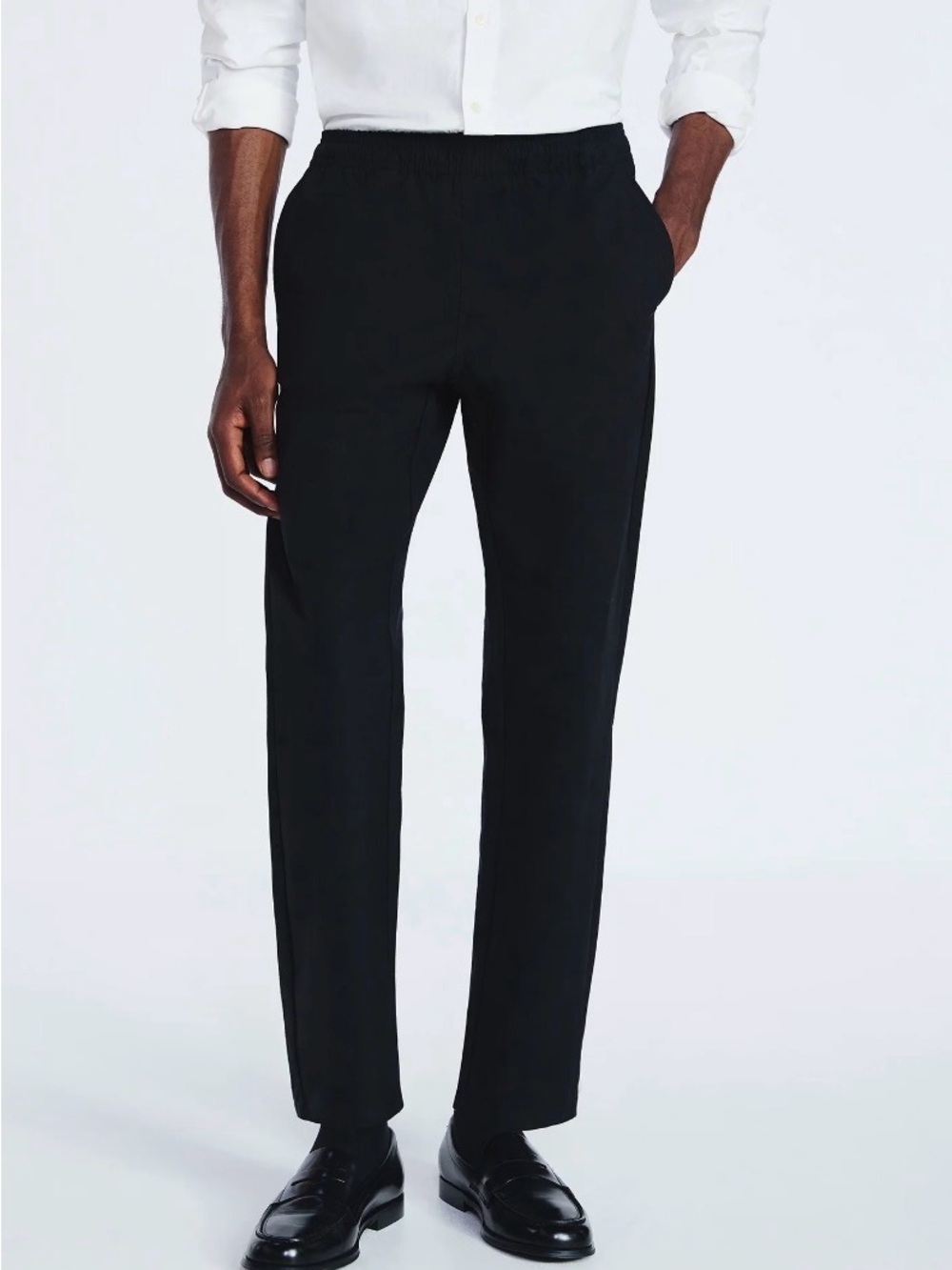 NWT Free Assembly 2XL XXL Men Commuter Pants Black Soot Pull On Stretch Elastic